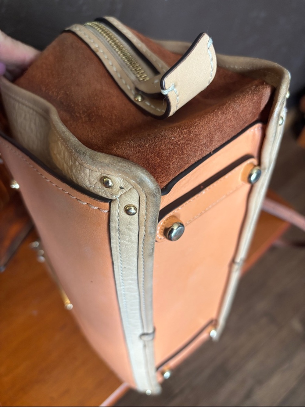 Coach Colorblock Mixed Leather Dreamer 28 Satchel - Style 31633 - Picture 11 of 14